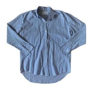 Aritzia Community Blue and White Striped Blouse Size Small